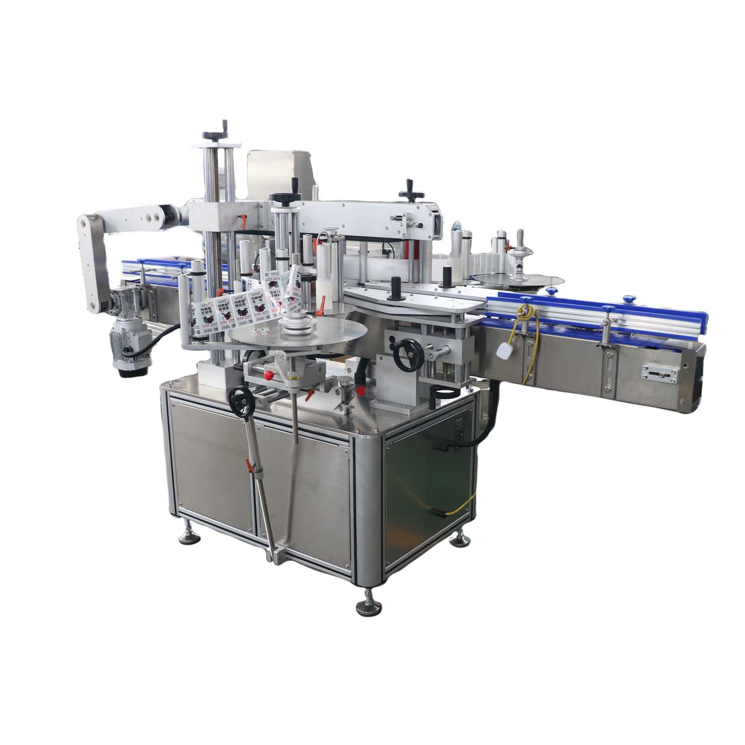 automatic double sides non-dry sticker labeling equipment 